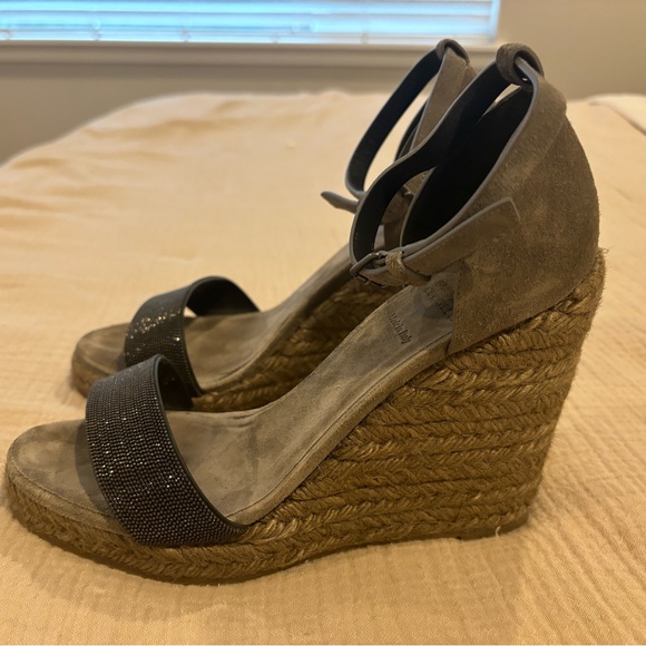 Brunello Cucinelli grey wedge heel EU size 38.5 - Picture 2 of 10